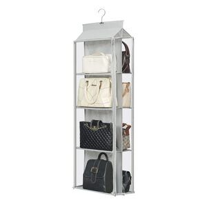 8738 8 Grids in 1 Rotatable Hanging Purse Handbag Organizer with Double